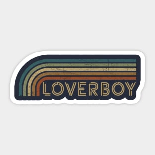 Loverboy Retro Stripes Sticker